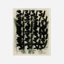 Stuart Arends, Drawing with 28 31's, 1992, watercolor and graphite on paper