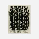 Stuart Arends, Drawing with 28 31's, 1992, watercolor and graphite on paper