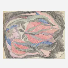 Untitled by Eugenia Sumiye Okoshi, ink, colored pencil and graphite on paper, sold Dec 2025