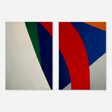 Jonathan Santlofer, Untitled (diptych), 1973, oil on canvas