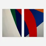 Jonathan Santlofer, Untitled (diptych), 1973, oil on canvas