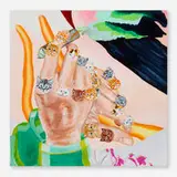 Margot Bird, Eliot's Knuckles (Elliot Greenwald), 2022, acrylic on canvas
