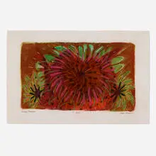 Alan Gussow, Summer Blossoms, 1996, pastel on paper