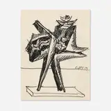 Seymour Lipton, Study for Herald, 1959, crayon on paper