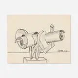 Seymour Lipton, Study for Scroll (Palmer Collection), 1960, oil crayon on paper