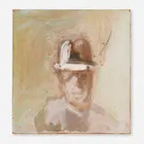 James Witkin, Untitled (Man in Hat), oil on board