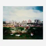 Weng Fen, On the Wall, Haikou No. 6 (from the Sitting on the Wall series), 2003, C-print mounted to Sintra