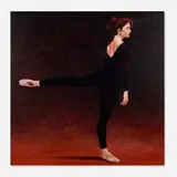 John Nava, Dancer Stretching, 1992, oil on canvas