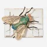 Birgit Brenner, Fliegen, 2013, spray paint on corrugated cardboard over wood