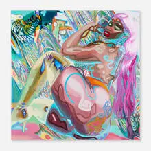 Caitlin Cherry, Wraith Stealth Leviathan (The Fibonaughti Sequence), acrylic on canvas