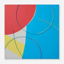 Facade by Przemek Pyszczek, 2015, painted steel and acrylic on Dibond, sold Dec 2025