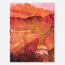 Angela Dufrense, The Gorecki Temple Complex Designed by Angela Pasolini c. 2036 in Central Time, 2005, oil on canvas