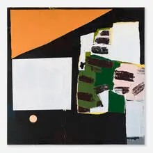 Nick Aguayo, Untitled, 2013, acrylic and marble dust on canvas