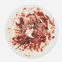 Vik Muniz, Medusa Marinara (from the Peter Norton Christmas Project), 1999, glazed earthenware