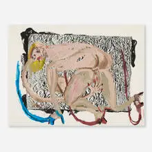 Alex Becerra, TBC, 2014-15, acrylic, screenprint and collage on paper