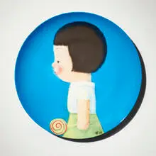 Liu Ye, Porcelain Plate (Girl in Profile), 2006, glazed porcelain