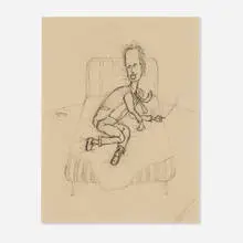 William Anthony, Baconalia, 1969, graphite on paper