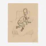 William Anthony, Baconalia, 1969, graphite on paper