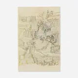 Yun-Fei Ji, Untitled (Empty City Study), 2003, graphite and colored pencil on paper