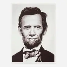 Ron English, Abraham Obama, 2008, digital print