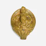 Rare Ombroso production wall fountain by Ernest Bruce Haswell for Rookwood Pottery, 1916, glazed earthenware, sold Jun 2024