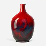 Royal Doulton, Tall Flambé Veined vase