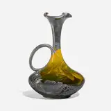Fine and Rare Standard Glaze ewer with fish and Gorham silver overlay by Albert R. Valentien for Rookwood Pottery, sold Jun 2024