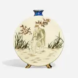 Double-sided pilgrim vase by G.A. Wilson for Rookwood Pottery, sold Jun 2024