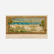 Rookwood Faience, Original rendering of the tableau, c. 1915, watercolor on artist board