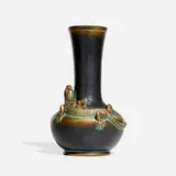 Norse Pottery, Rare vase with lizard