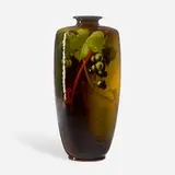 Eugene Roberts for Weller Pottery, Tall Louwelsa vase with grapevines