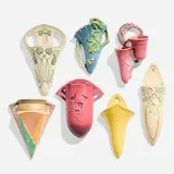 Roseville Pottery, Collection of seven wall pockets