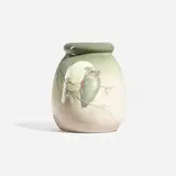 Elizabeth Blake for Weller Pottery, Eocean vase with owl, pine tree and full moon