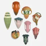 Roseville Pottery, Collection of nine wall pockets
