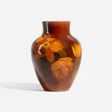 Standard Glaze vase with peonies by Elizabeth N. Lincoln for Rookwood Pottery, sold Jun 2024