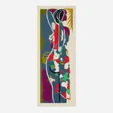Josef Zenk, Girl with a Basket, screenprint in colors