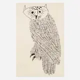 Ben Shahn, Owl No. 1, 1968, lithograph in colors