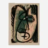 Josef Zenk, The Kiss, c. 1948, woodcut in colors