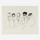 Al Hirschfeld, The Sopranos, lithograph on Arches