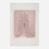 Adja Yunkers, The King in Pink, 1977, mixed process intaglio print in colors on J. Barcham Green