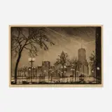 James Swann, Night in Chicago, 1940, etching