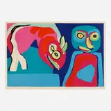 Karel Appel, Child with Pretend Animal, 1971, lithograph in colors