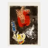 Marc Chagall, Frontispiece from the Story of Exodus, 1966, lithograph in colors on Arches