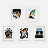 Erté, Five works from The Seven Deadly Sins portfolio, 1983, screenprint in colors on Arches 88