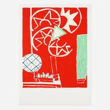 Knox Martin, Flowers 3, 1981, screenprint in colors