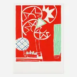 Knox Martin, Flowers 3, 1981, screenprint in colors