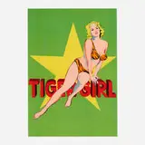 Mel Ramos, Tiger Girl (from the One Cent Life portfolio), 1964, offset lithograph in colors