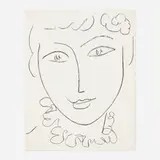 La pompadour by Henri Matisse, 1954, lithograph, sold Mar 2024