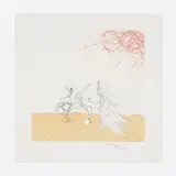 Désert fabuleux (from the Neuf paysages series) by Salvador Dalí, etching and aquatint in colors, sold Mar 2024