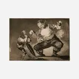Francisco Goya, Tras el vicio viene el fornicio (plate 4 from the Los proverbios series), etching, burnished aquatint, burin and drypoint